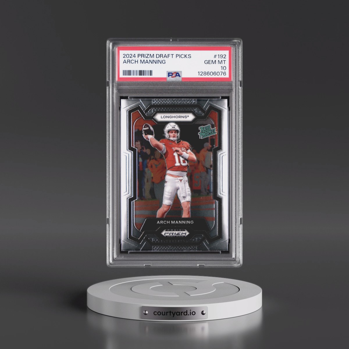 2024 Panini Prizm Draft Picks #192 Arch Manning (PSA 10 GEM MINT)