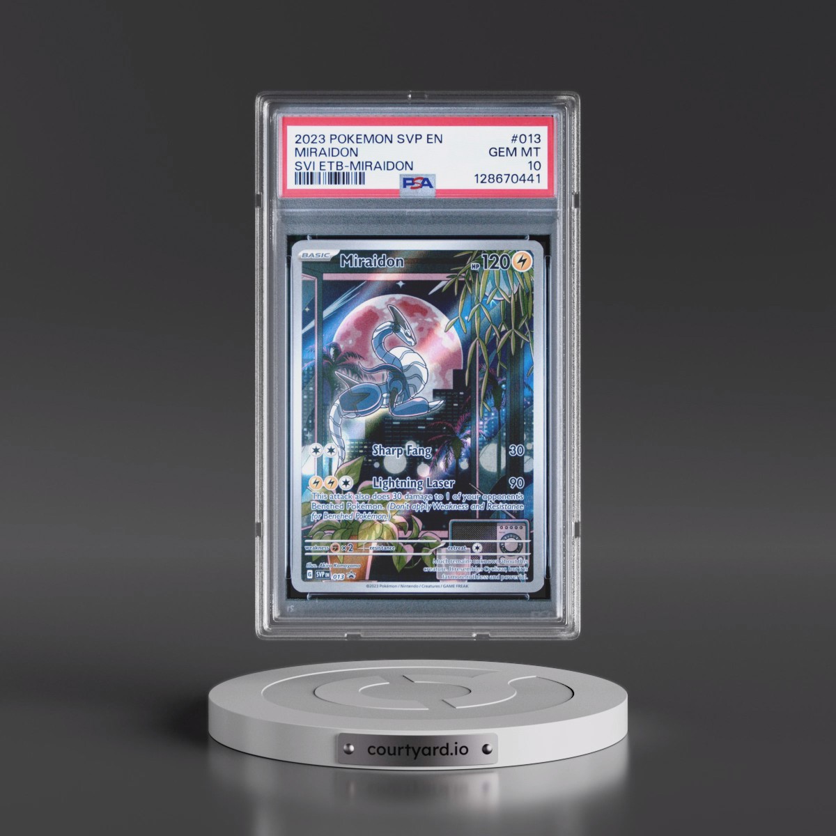 2023 Pokémon Svp EN-SV Black Star Promo #013 Miraidon - Scarlet & Violet Elite Trainer Box-Miraidon (PSA 10 GEM MINT)