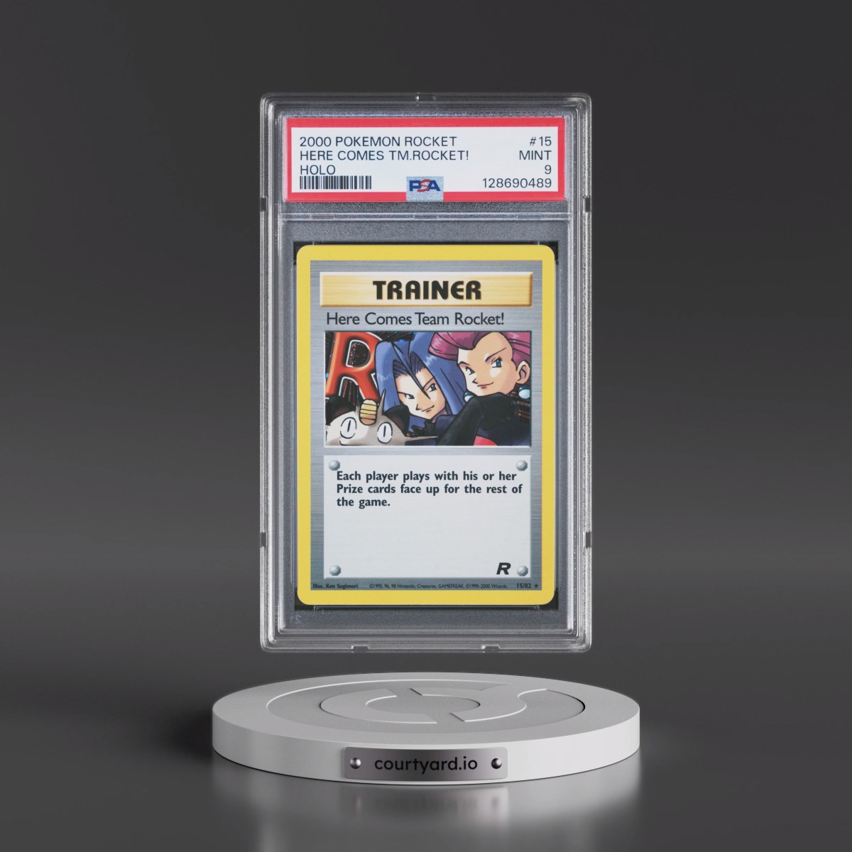 2000 Pokémon Rocket #15 Here Comes Team Rocket! - Holo (PSA 9 MINT)