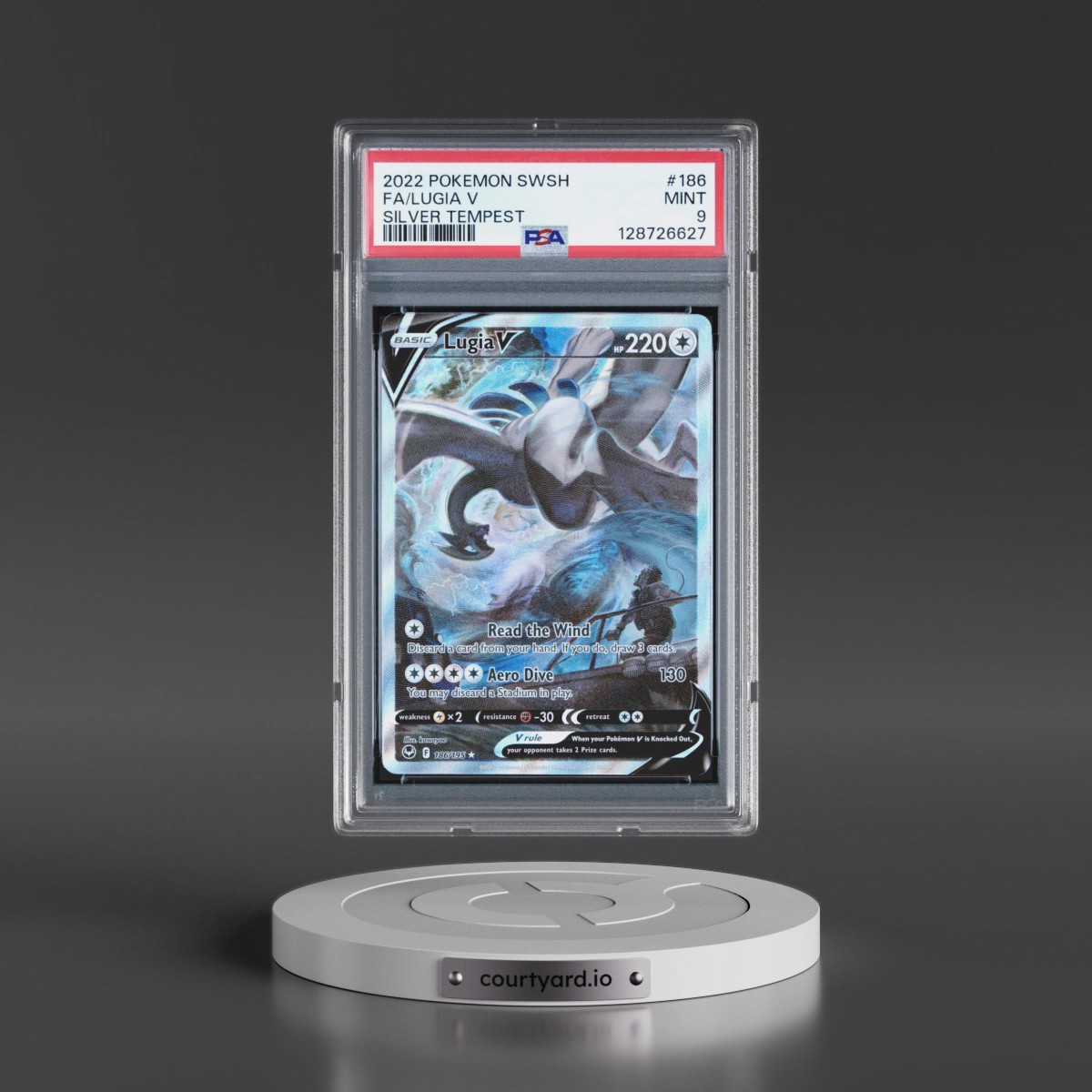 2022 Pokémon Sword & Shield Silver Tempest #186 Lugia V - Holo Full Art (PSA 9 MINT)