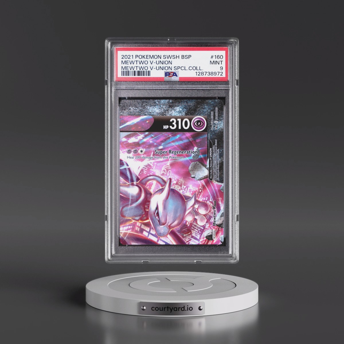 2021 Pokémon Swsh Black Star Promo #160 Mewtwo V-Union - Mewtwo V-Union Special Collection (PSA 9 MINT)