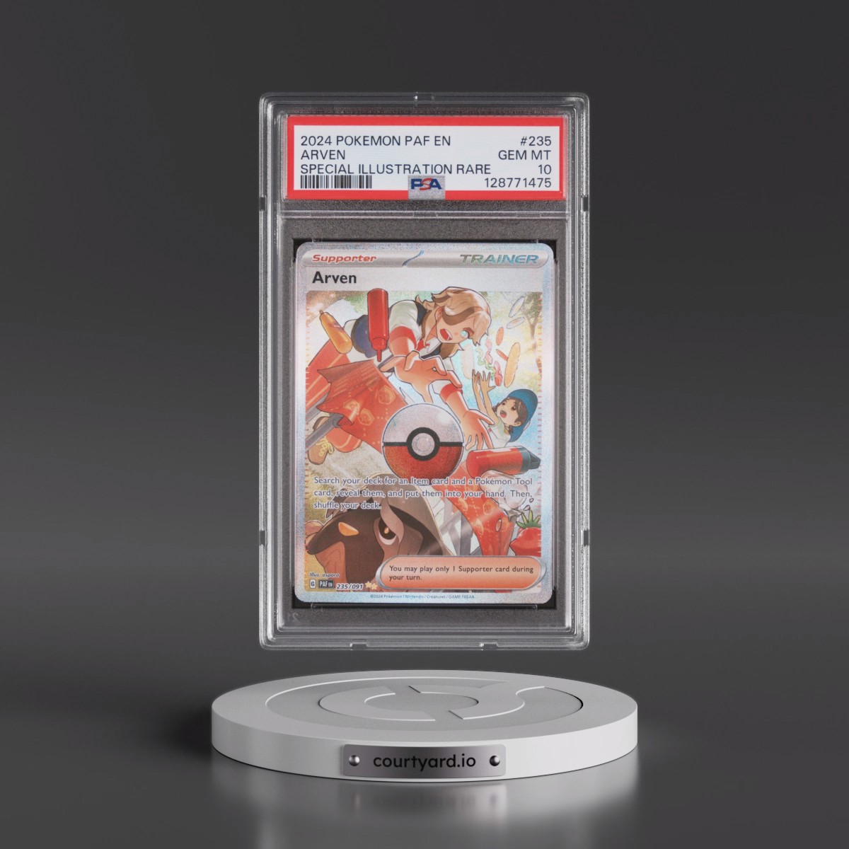 2024 Pokémon Paf EN-Paldean Fates #235 Arven - Special Illustration Rare (PSA 10 GEM MINT)