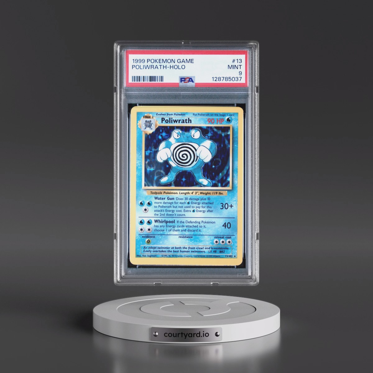 1999 Pokémon Game #13 Poliwrath - Holo (PSA 9 MINT)