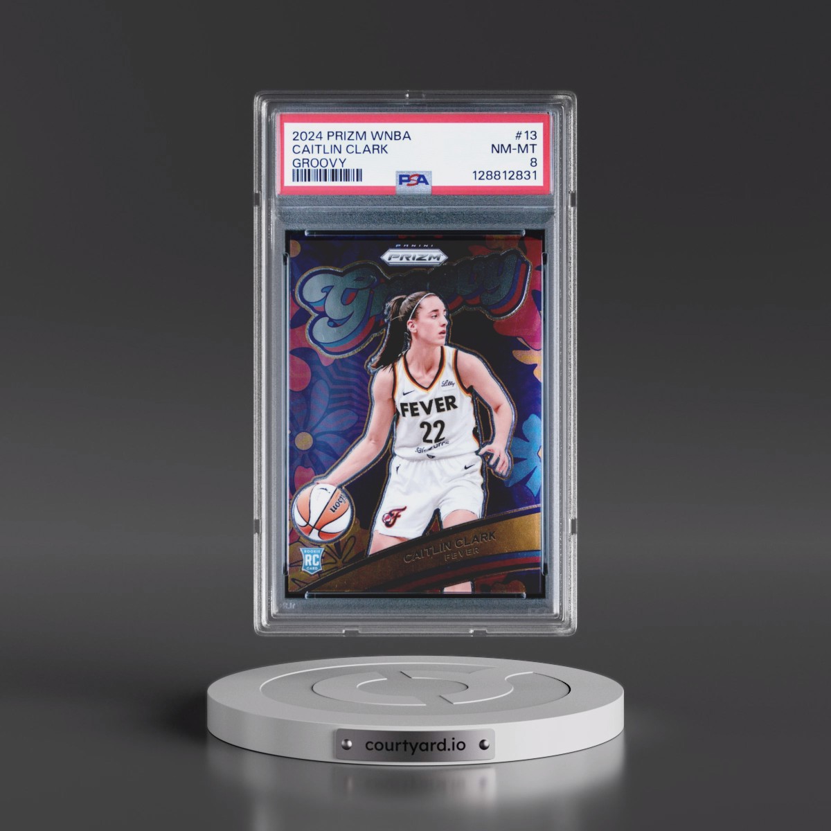 2024 Panini Prizm WNBA Groovy #13 Caitlin Clark (PSA 8 NM-MT)