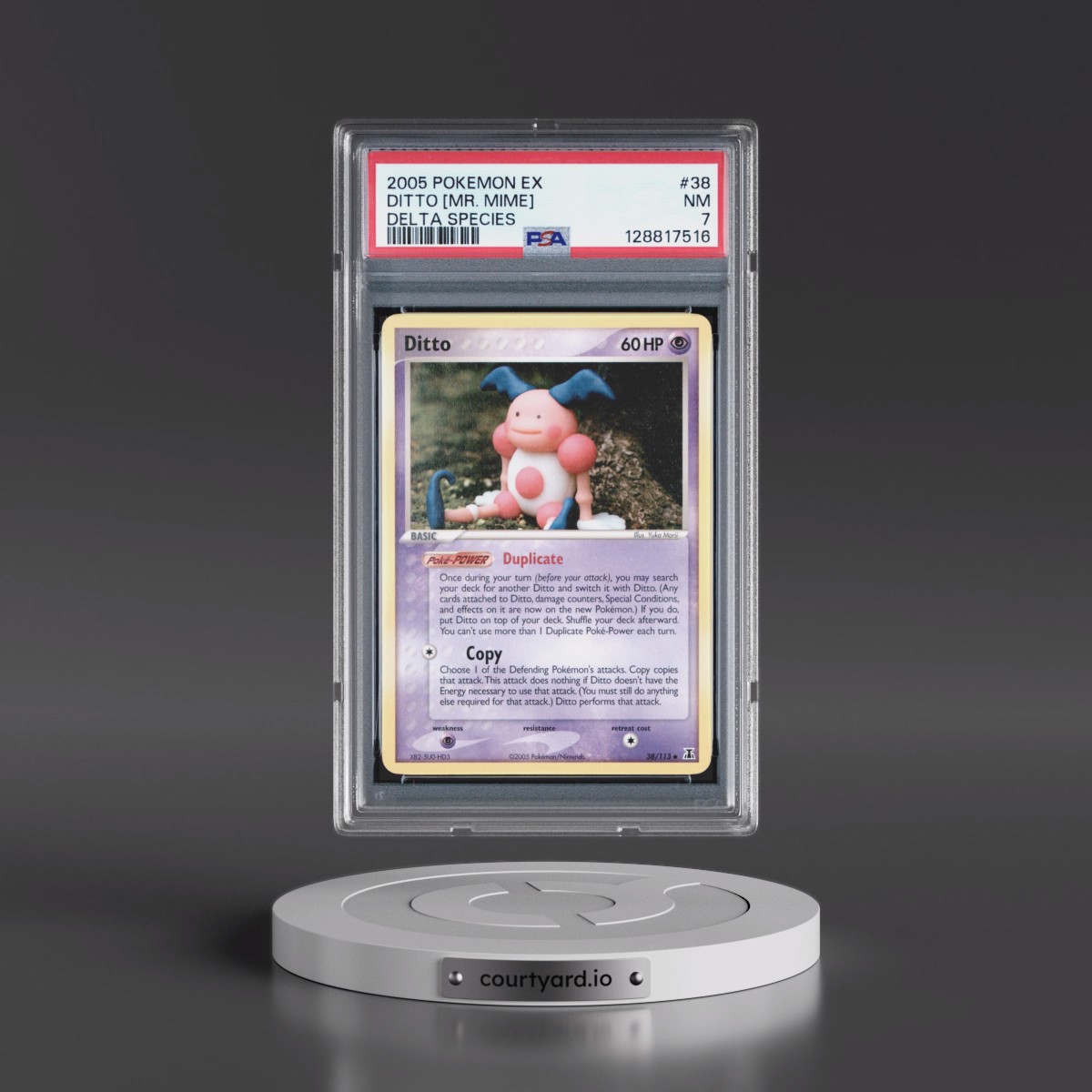 2005 Pokémon EX Delta Species #38 Ditto [Mr. Mime] (PSA 7 NM)