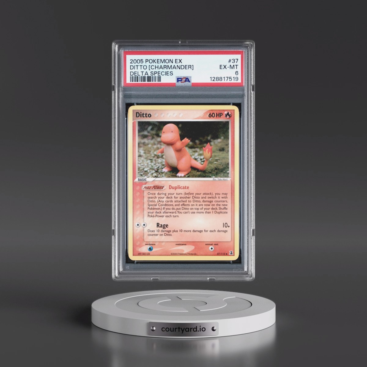 2005 Pokémon EX Delta Species #37 Ditto [Charmander] (PSA 6 EX-MT)