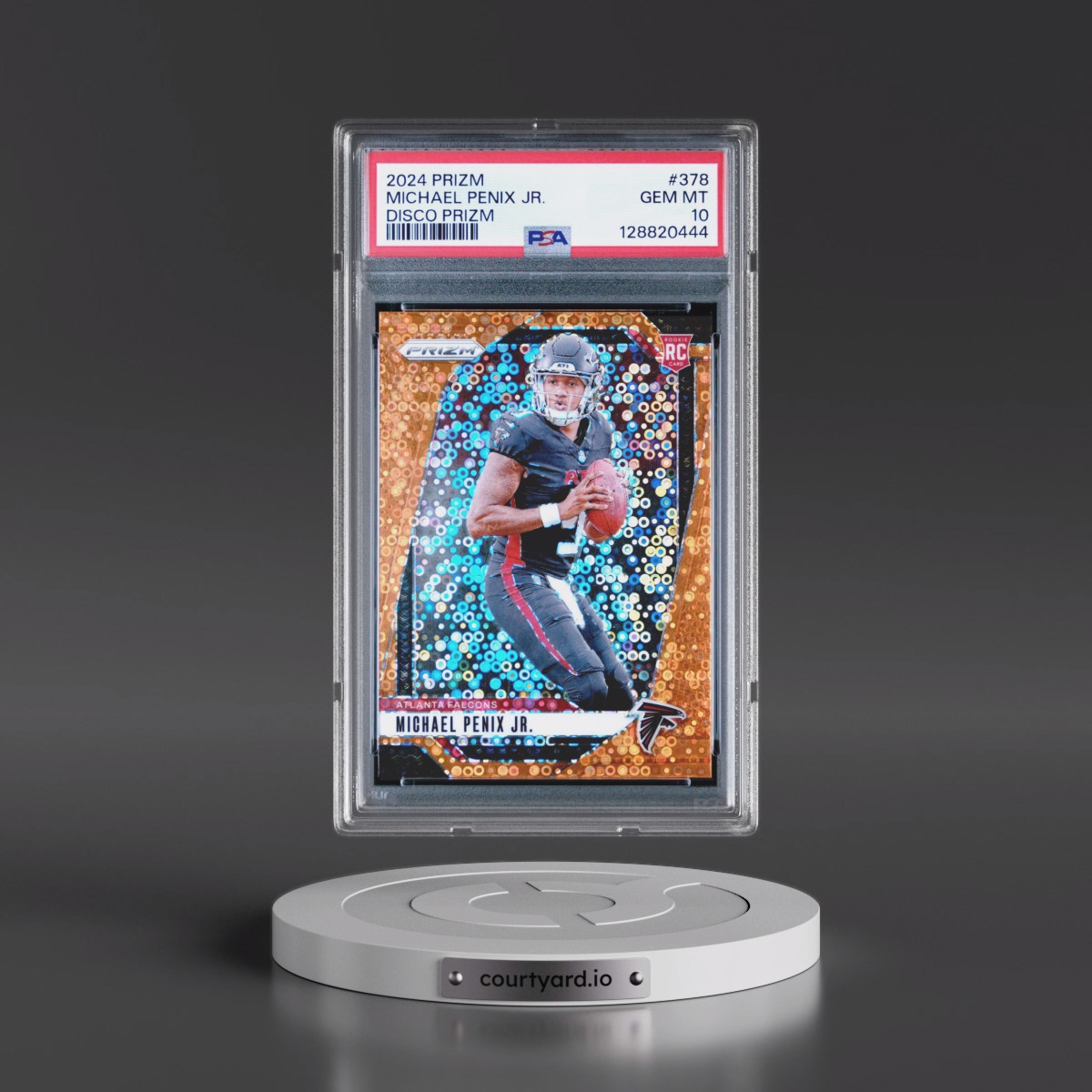 2024 Panini Prizm #378 Michael Penix Jr. - Disco Prizm (PSA 10 GEM MINT)