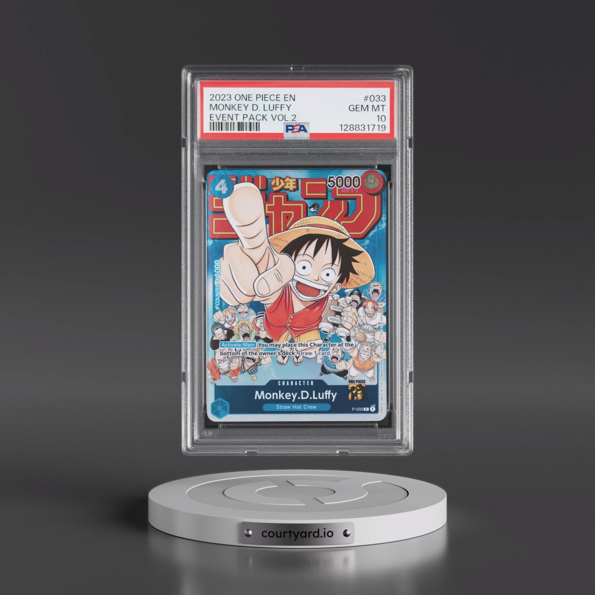 2023 One Piece Promos #033 Monkey D. Luffy - Event Pack Vol.2 (PSA 10 GEM MINT)