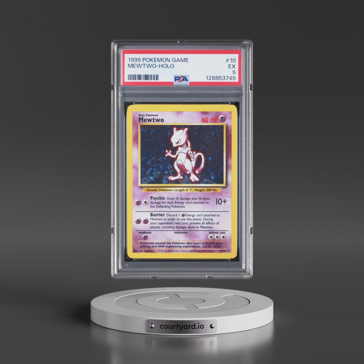 1999 Pokémon Game #10 Mewtwo - Holo (PSA 5 EX)