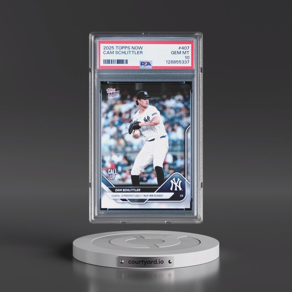2025 Topps Now #407 Cam Schlittler (PSA 10 GEM MINT)