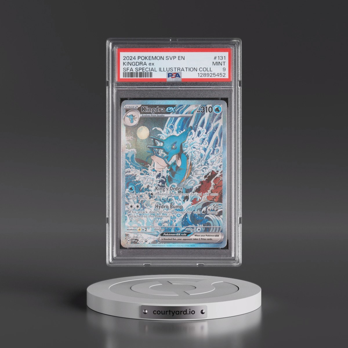 2024 Pokémon Svp EN-SV Black Star Promo #131 Kingdra EX - Holo Shrouded Fable Special Illustration Collection (PSA 9 MINT)