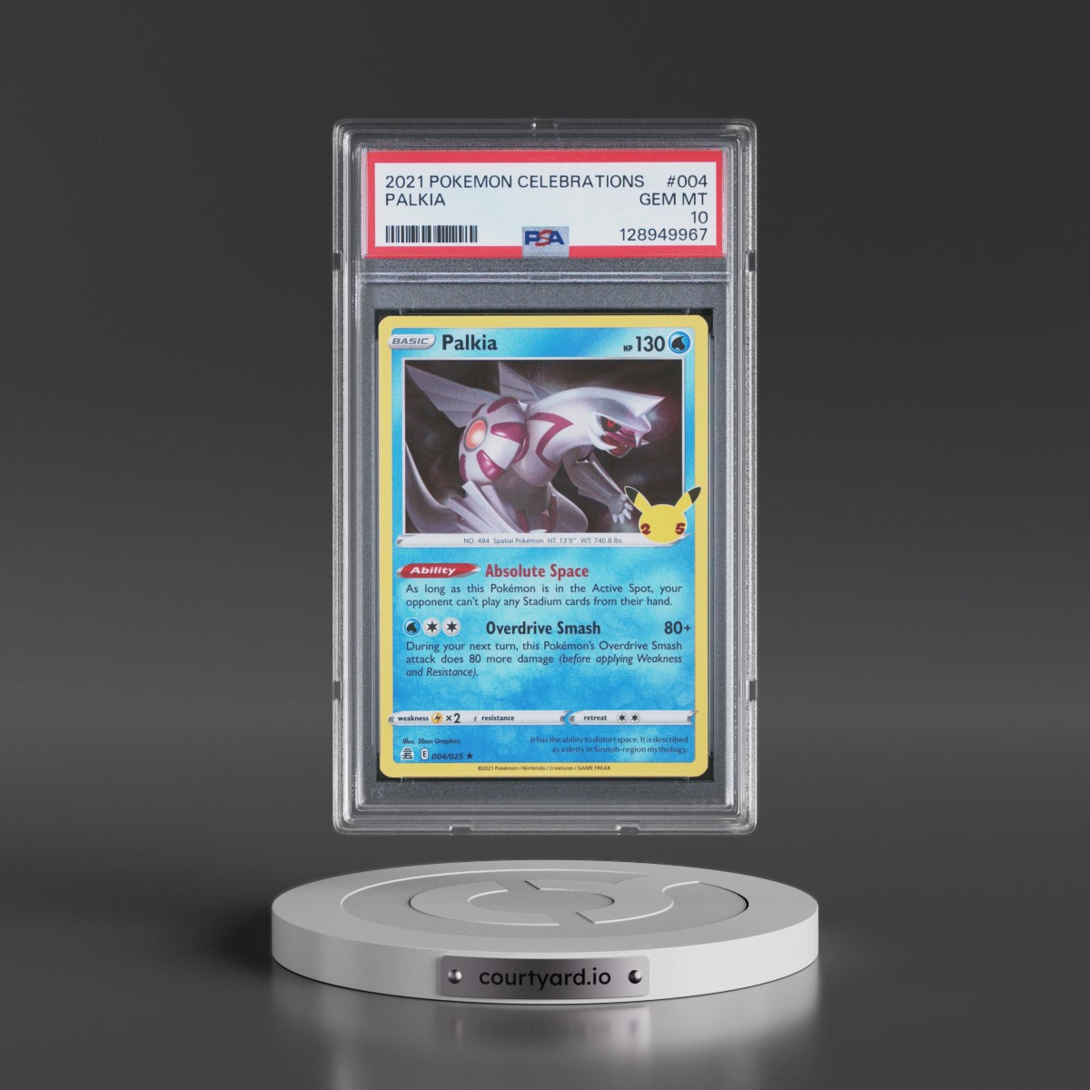2021 Pokémon Celebrations #004 Palkia (PSA 10 GEM MINT)