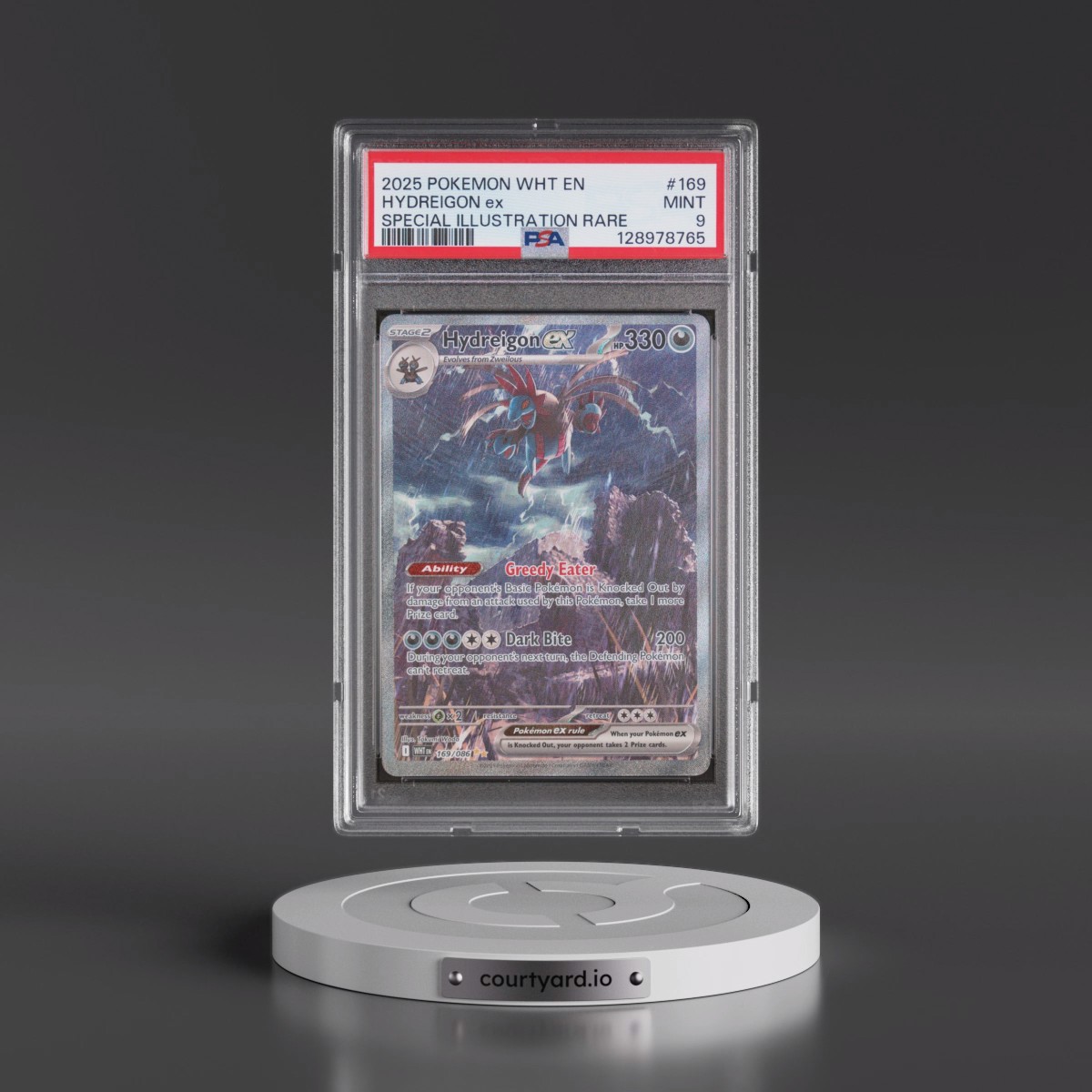 2025 Pokémon Wht EN-White Flare #169 Hydreigon EX - Holo Special Illustration Rare (PSA 9 MINT)