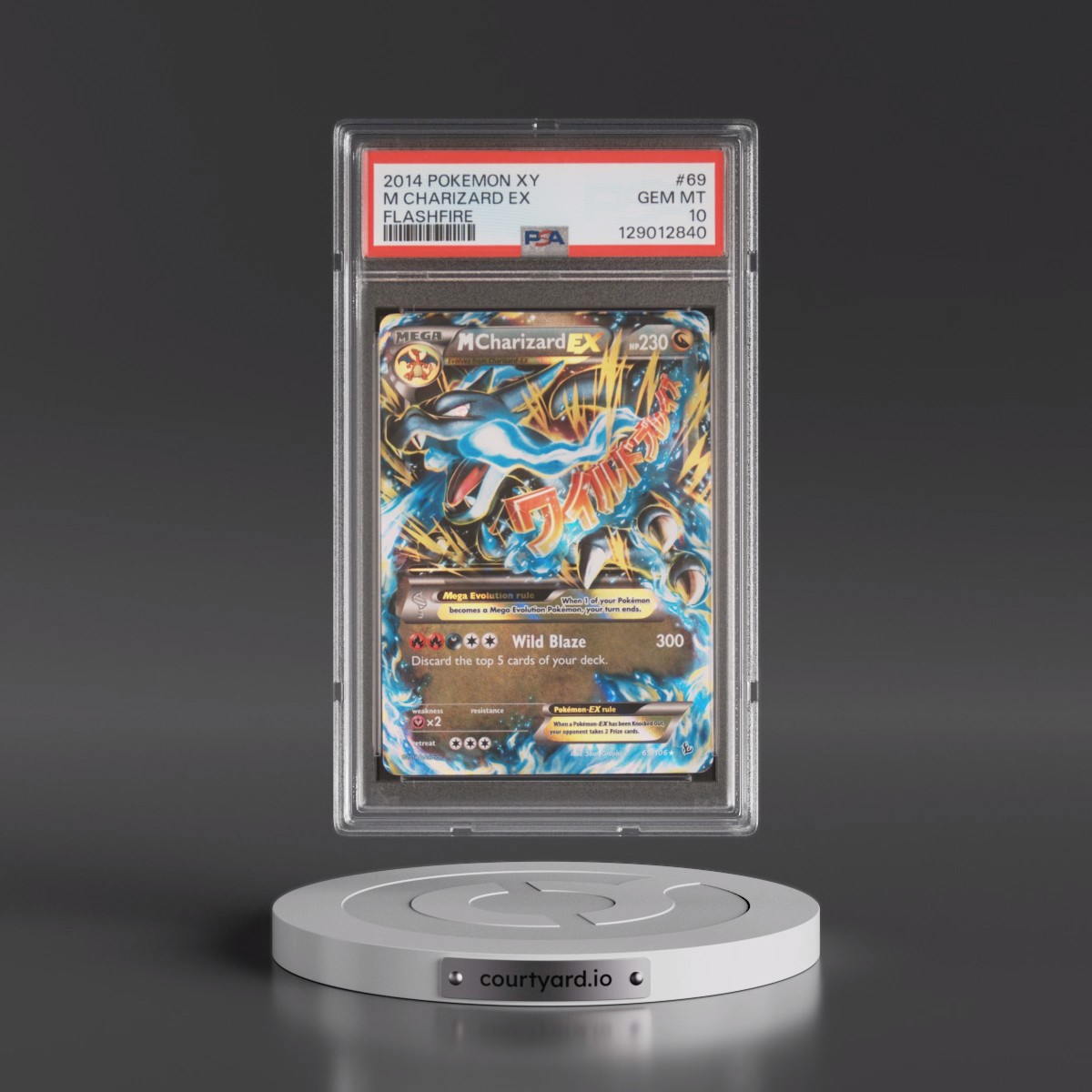 2014 Pokémon XY Flashfire #69 M Charizard EX - Holo (PSA 10 GEM MINT)