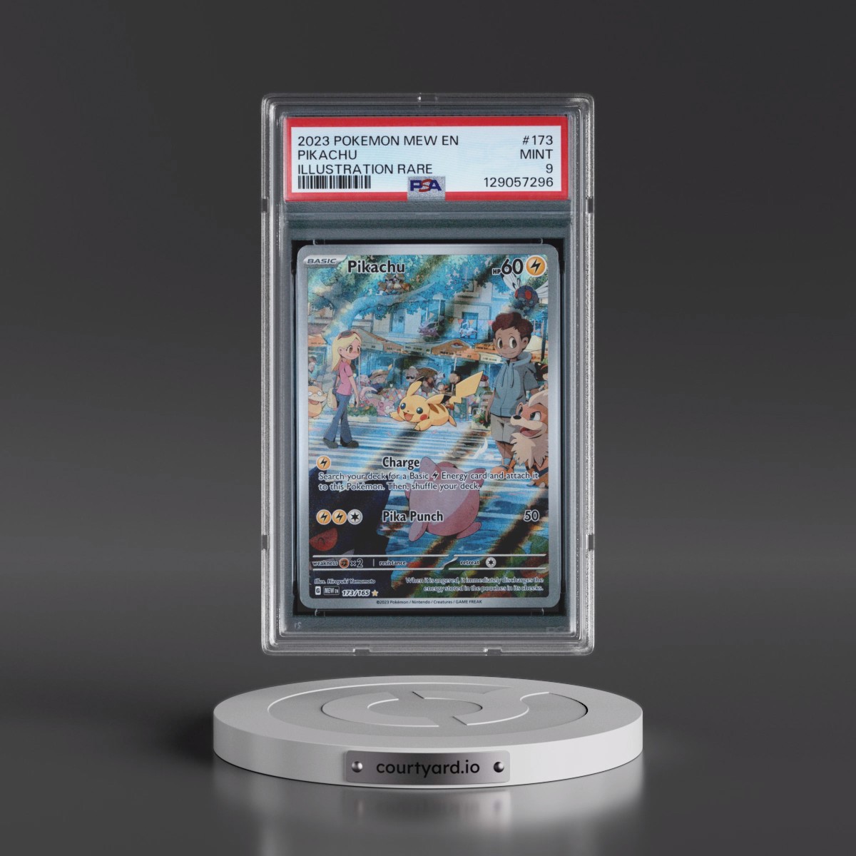 2023 Pokémon Mew EN-151 #173 Pikachu - Illustration Rare (PSA 9 MINT)