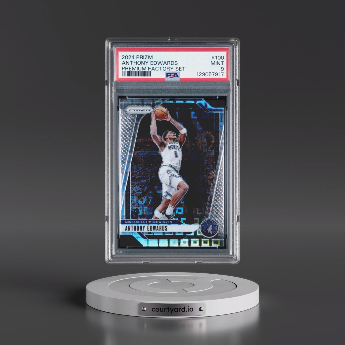2024 Panini Prizm Anthony Edwards - Premium Factory Set #100 PSA 9