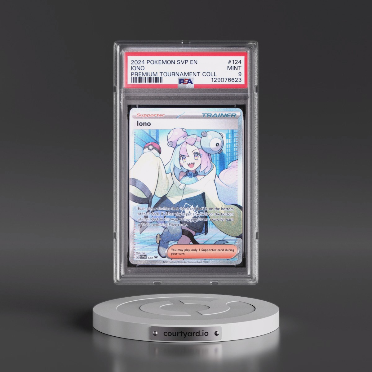 2024 Pokémon Svp EN-SV Black Star Promo #124 Iono - Iono Premium Tournament Collection (PSA 9 MINT)