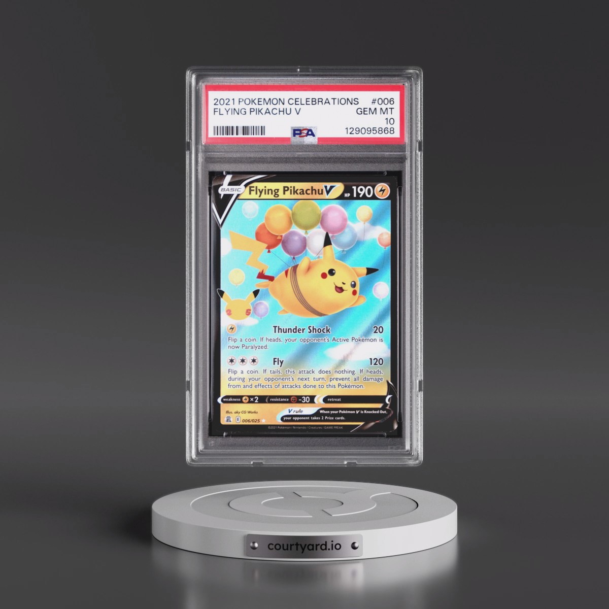 2021 Pokémon Celebrations #006 Flying Pikachu V - Holo (PSA 10 GEM MINT)