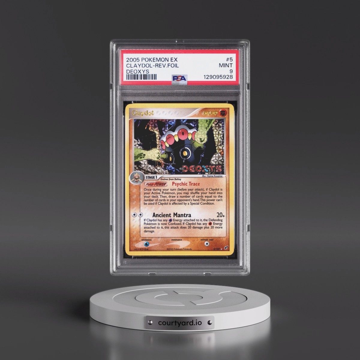 2005 Pokémon EX Deoxys #5 Claydol - Reverse Foil (PSA 9 MINT)