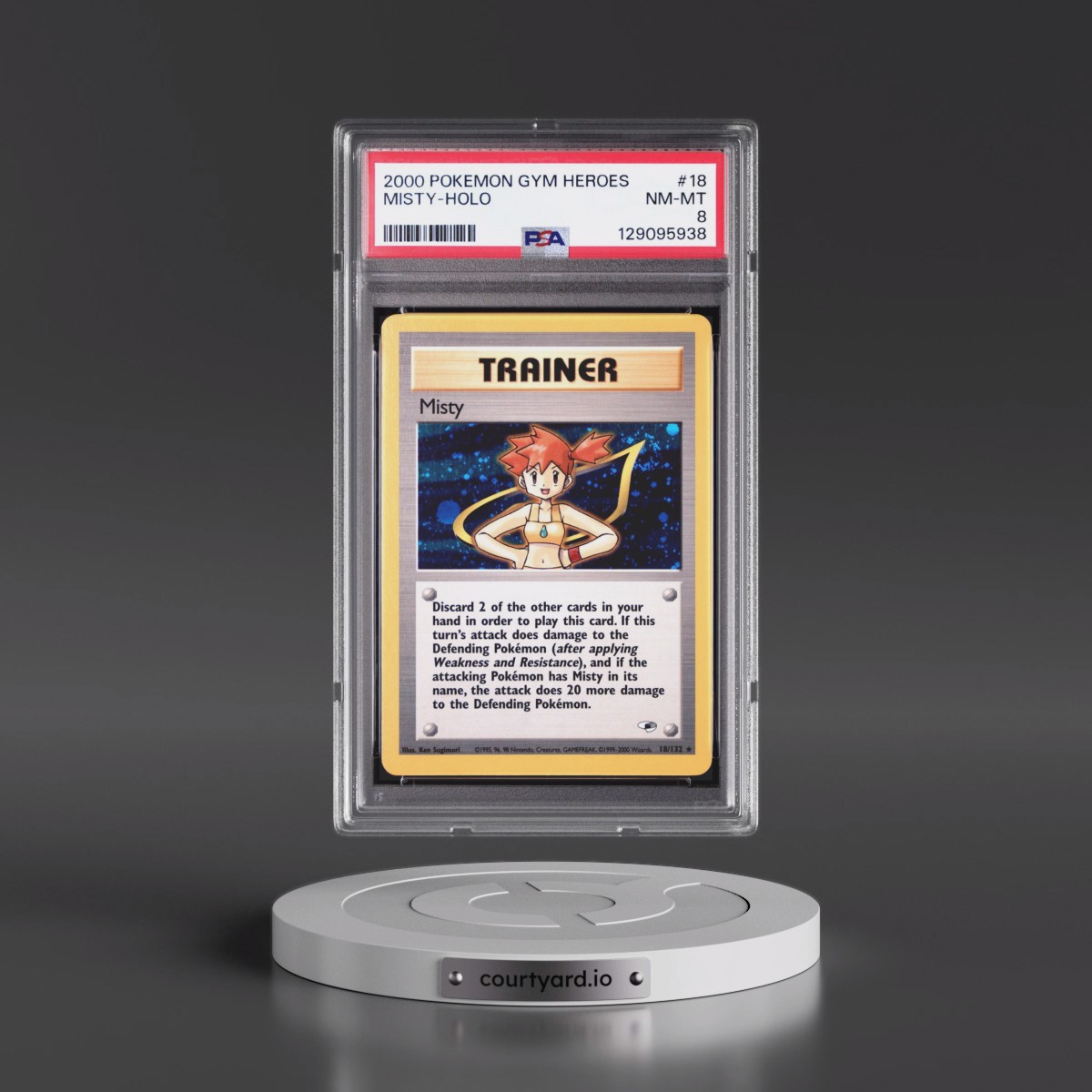 2000 Pokémon Gym Heroes #18 Misty - Holo (PSA 8 NM-MT)