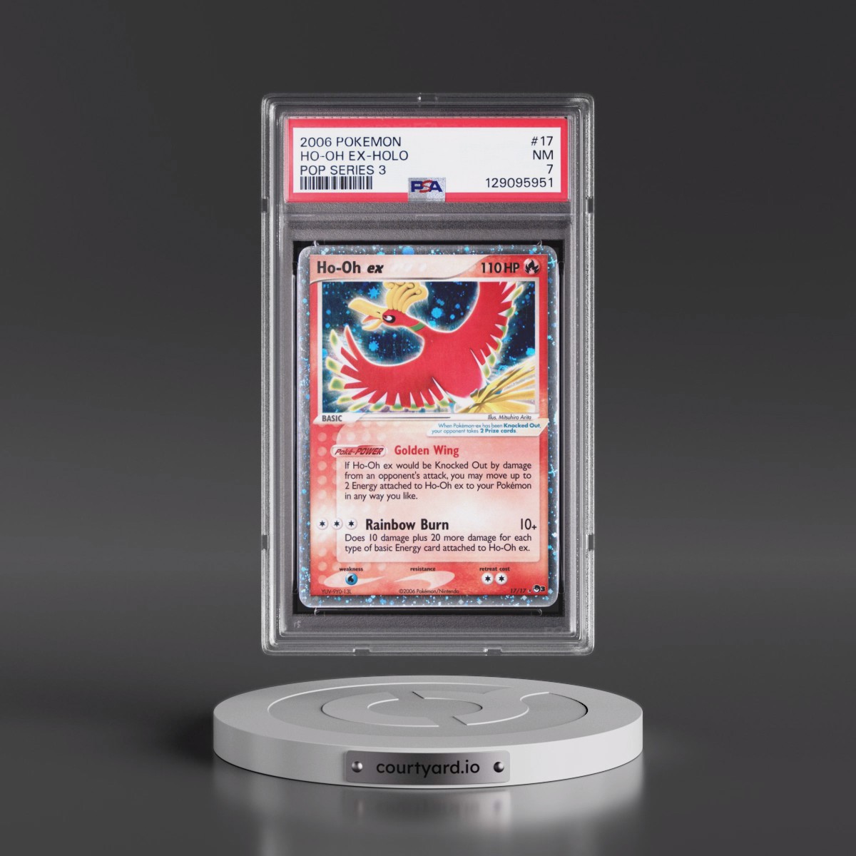 2006 Pokémon Pop Series 3 #17 HO-Oh EX - Holo Holo (PSA 7 NM)
