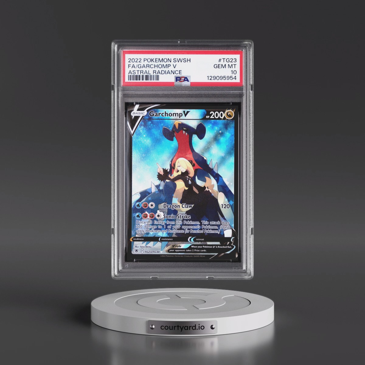 2022 Pokémon Sword & Shield Astral Radiance #TG23 Garchomp V - Holo Full Art (PSA 10 GEM MINT)