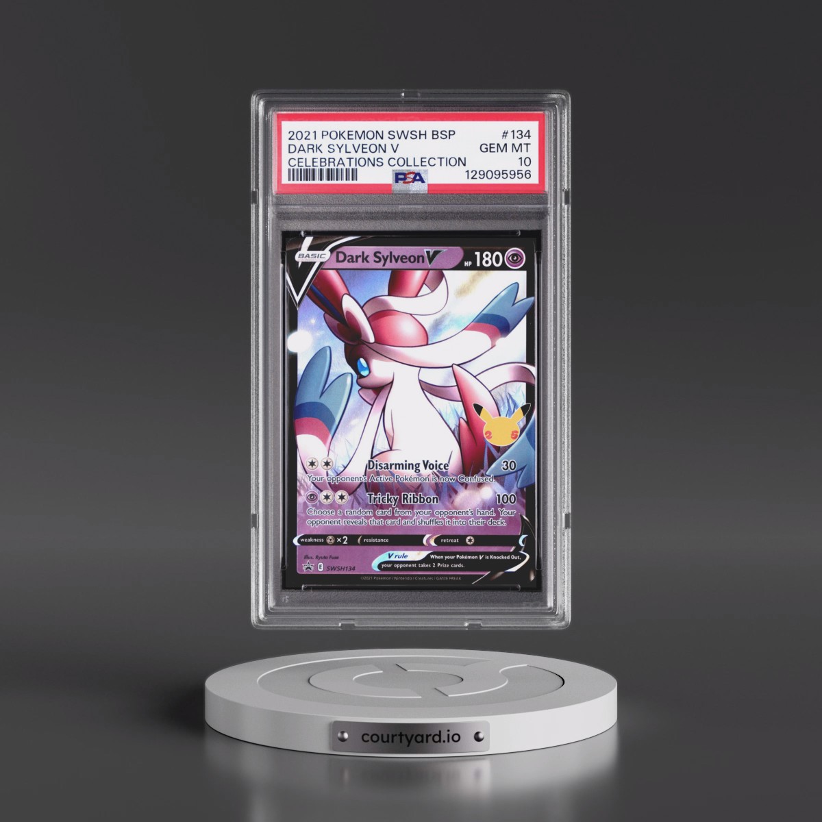 2021 Pokémon Swsh Black Star Promo #134 Dark Sylveon V - Holo Celebrations Collection (PSA 10 GEM MINT)