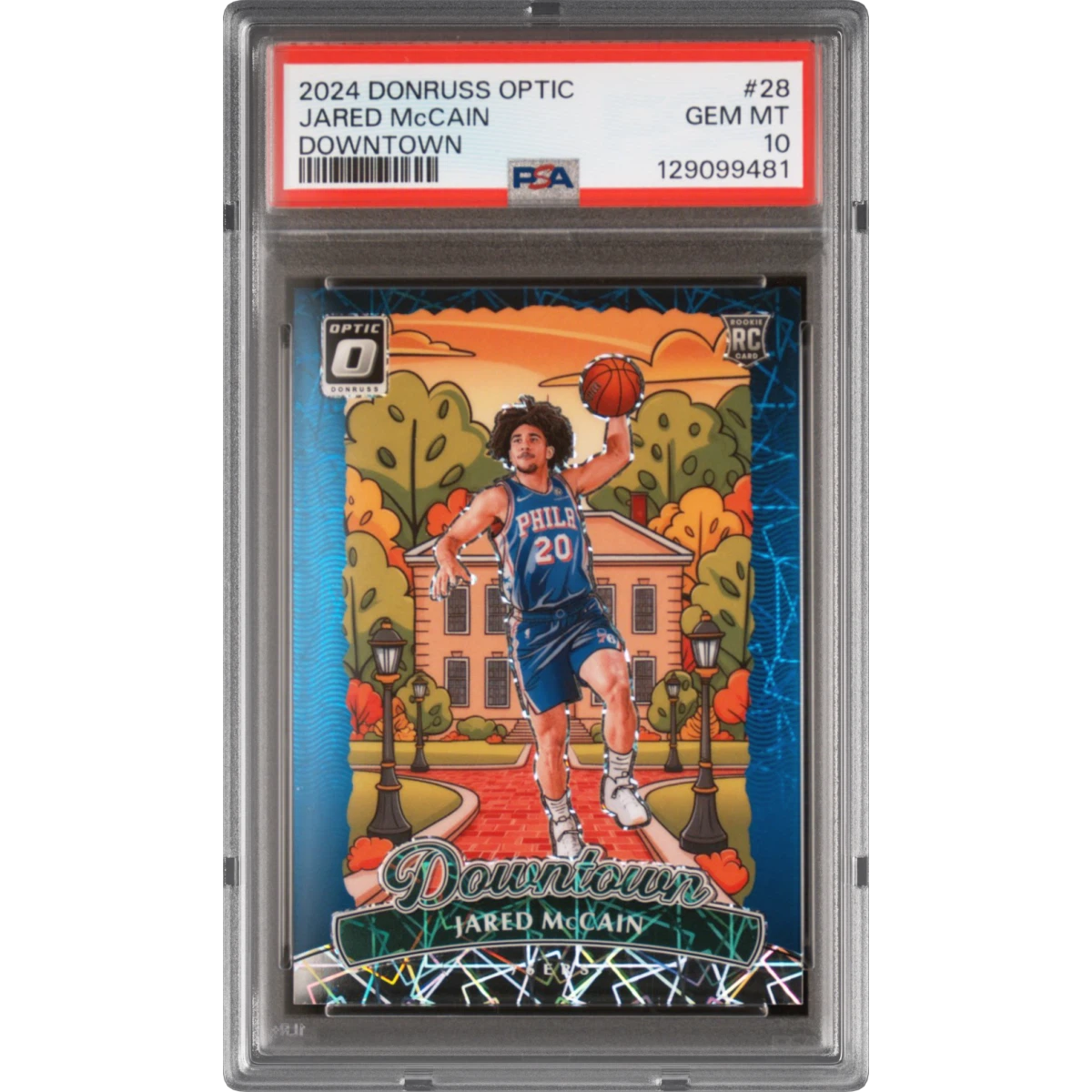2024 Panini Donruss Optic Downtown #28 Jared McCain (PSA 10 GEM MINT)