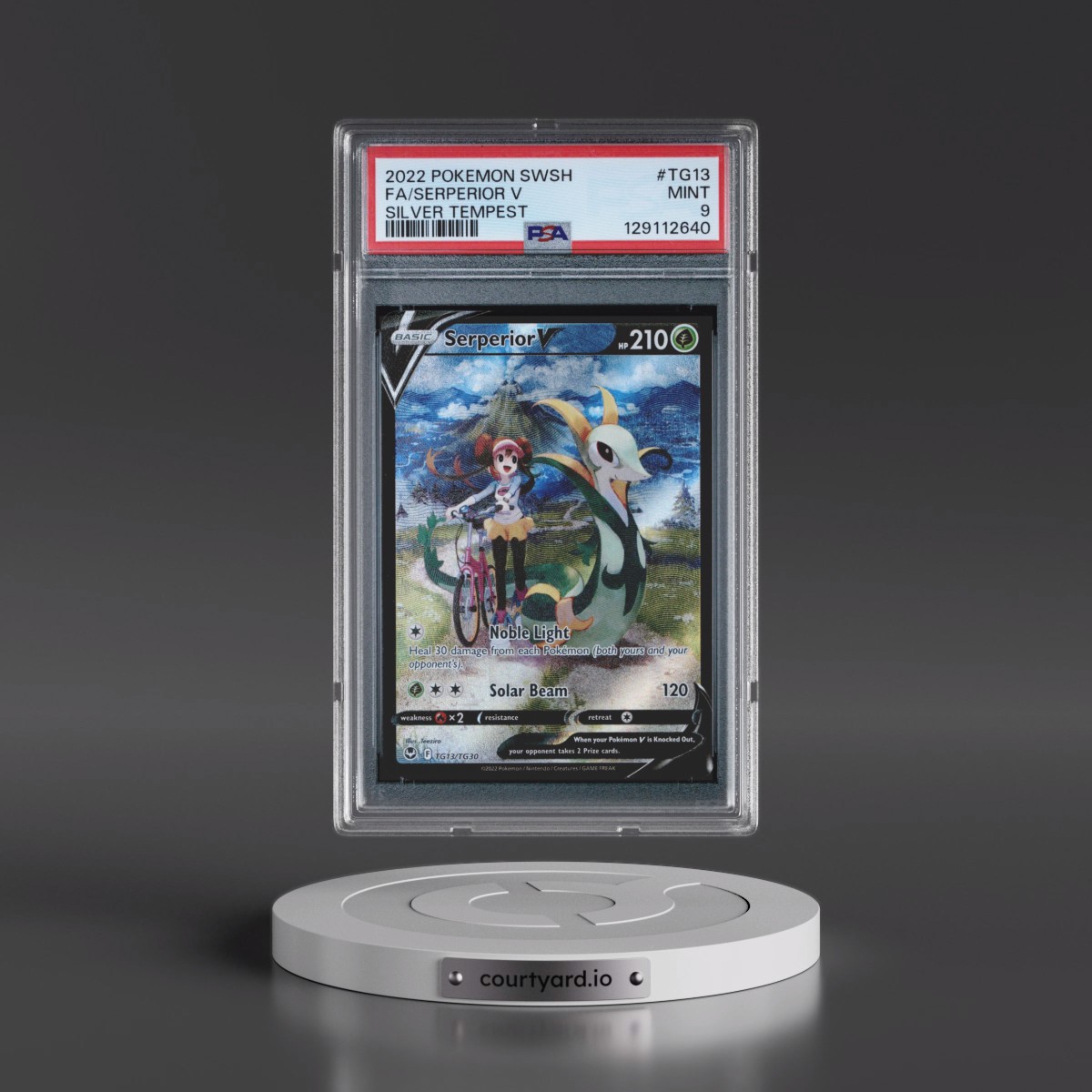 2022 Pokémon Sword & Shield Silver Tempest #TG13 Serperior V - Holo Full Art (PSA 9 MINT)