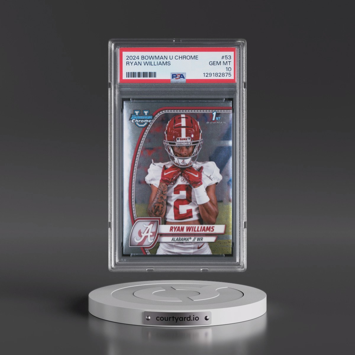 2024 Bowman University Chrome #53 Ryan Williams (PSA 10 GEM MINT)
