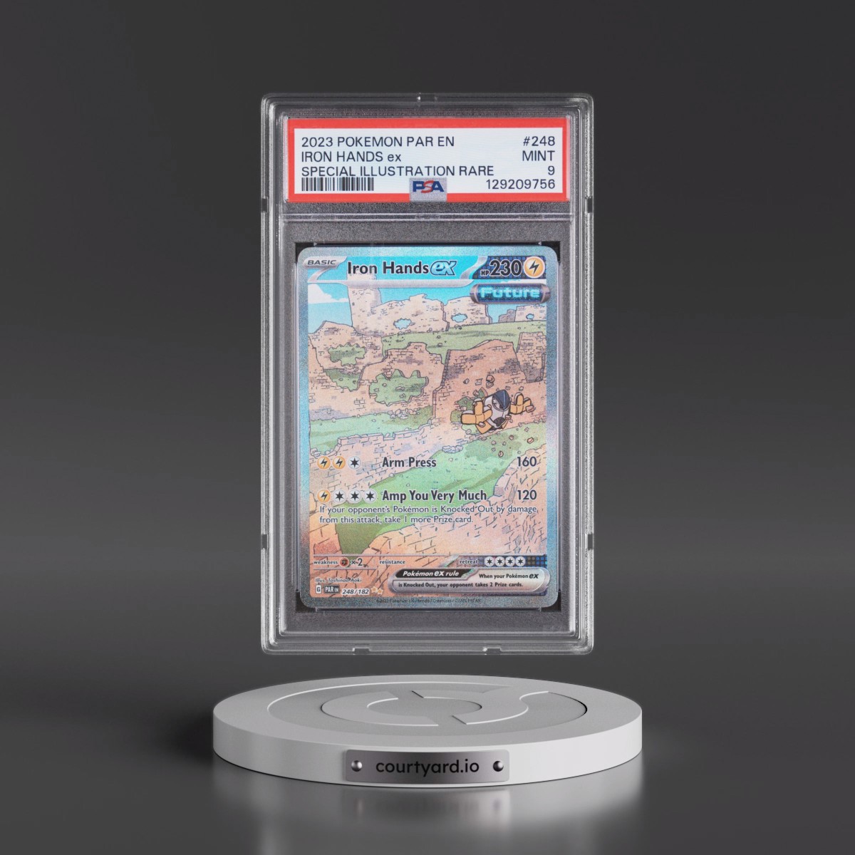 2023 Pokémon Par EN-Paradox Rift #248 Iron Hands EX - Holo Special Illustration Rare (PSA 9 MINT)