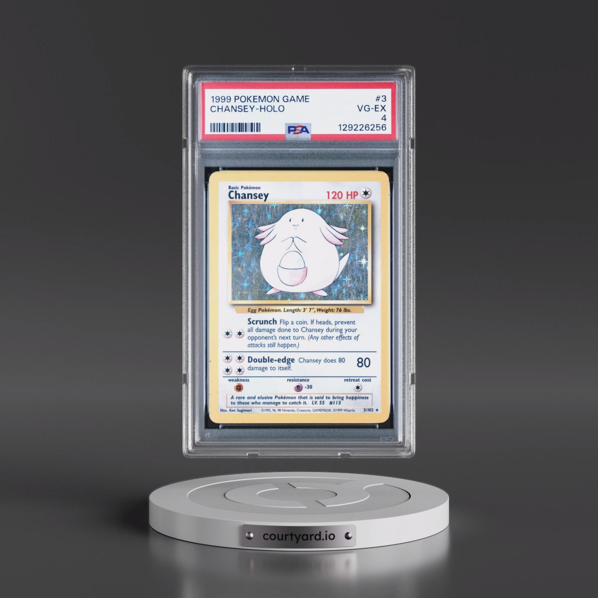 1999 Pokémon Game #3 Chansey - Holo (PSA 4 VG-EX)