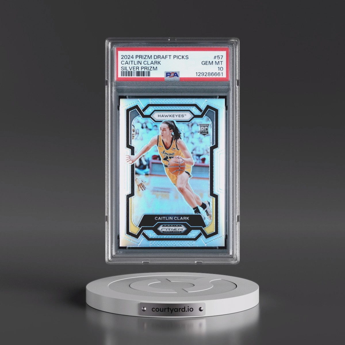 2024 Panini Prizm Draft Picks Caitlin Clark - Silver Prizm #57 PSA 10