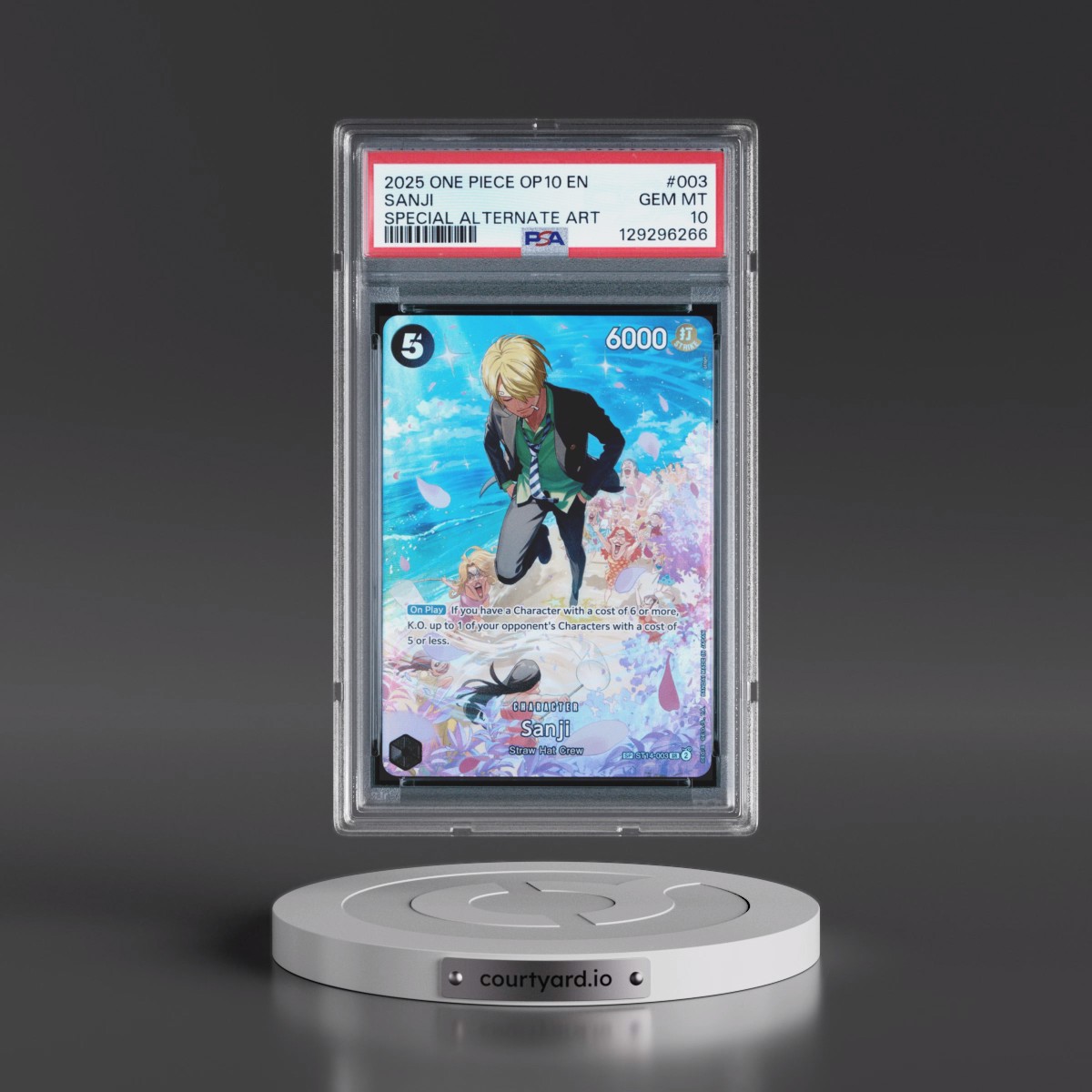 2025 One Piece OP10-Royal Blood #003 Sanji - Special Alternate Art (PSA 10 GEM MINT)