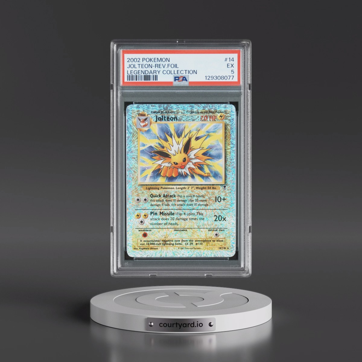 2002 Pokémon Legendary Collection #14 Jolteon - Reverse Foil (PSA 5 EX)