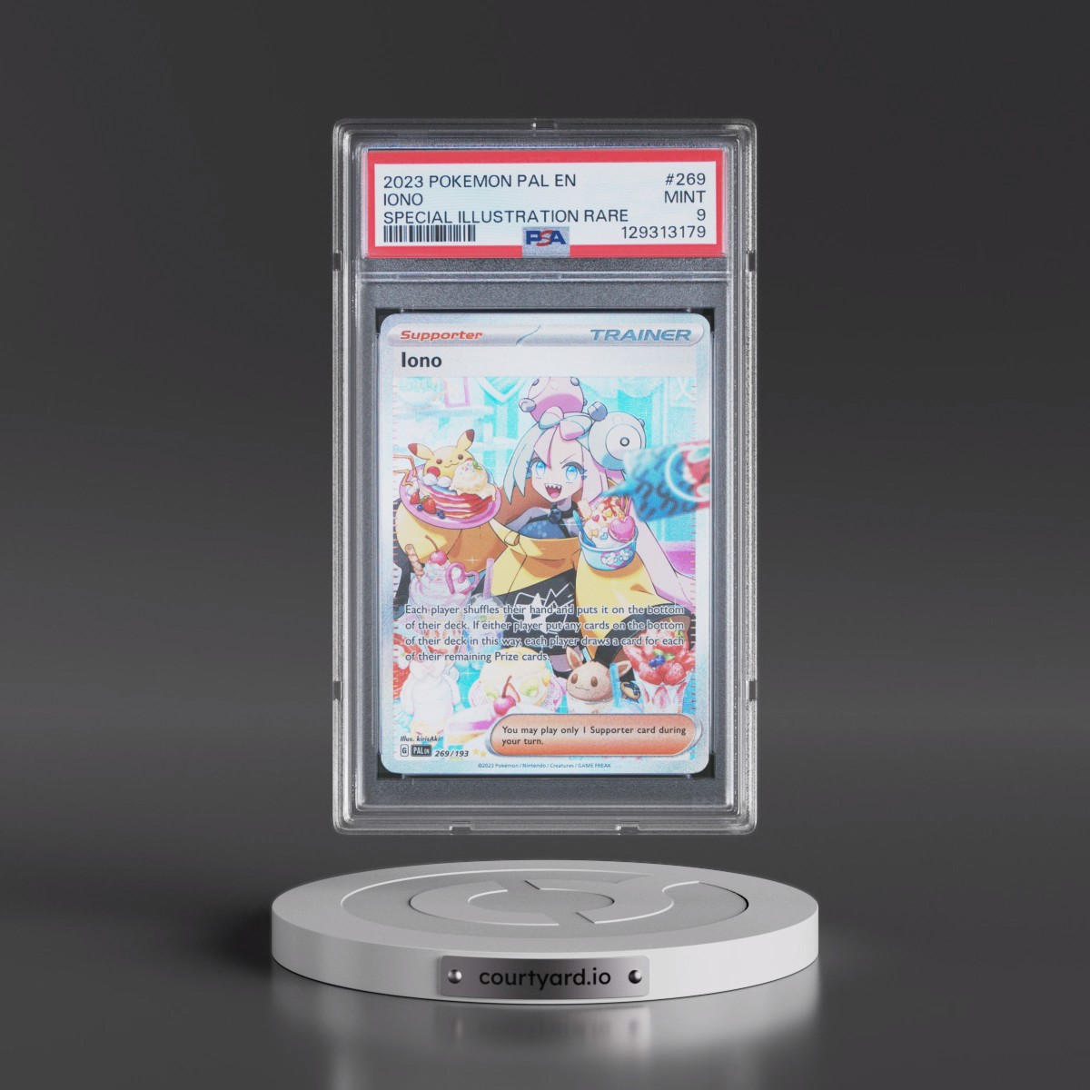 2023 Pokémon Pal EN-Paldea Evolved #269 Iono - Special Illustration Rare (PSA 9 MINT)