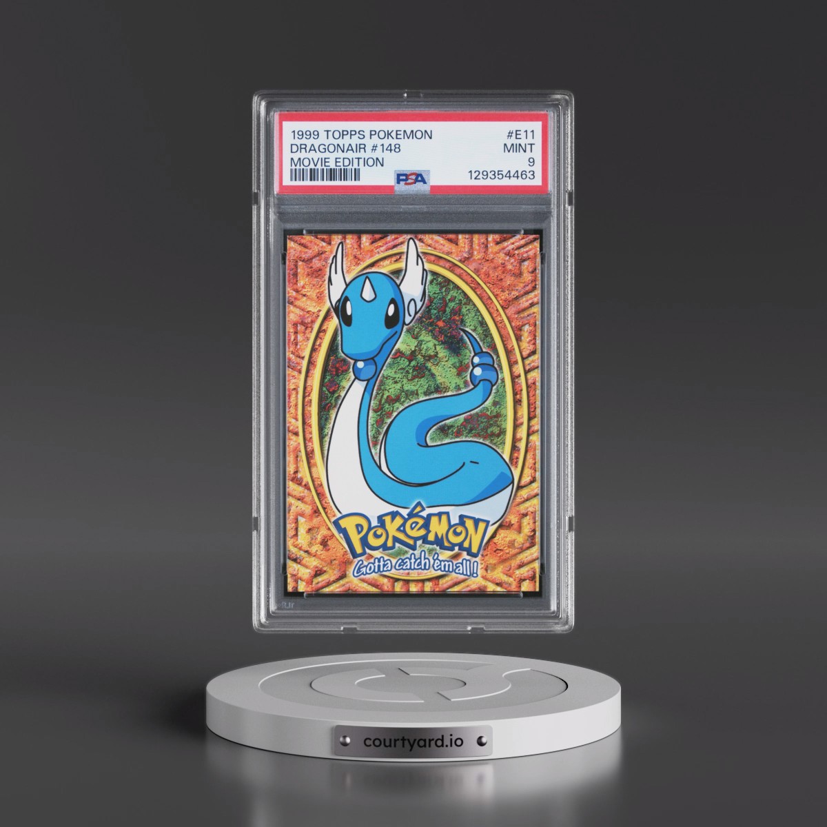1999 Topps Pokémon the Movie Edt #E11 Dragonair #148 (PSA 9 MINT)