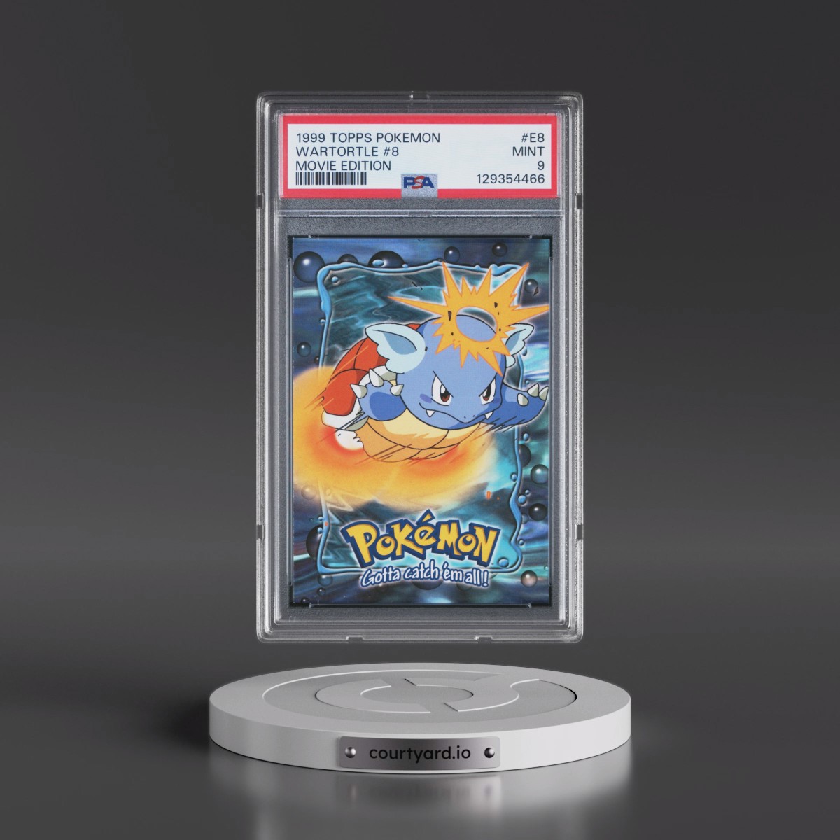 1999 Topps Pokémon the Movie Edt #E8 Wartortle #8 (PSA 9 MINT)