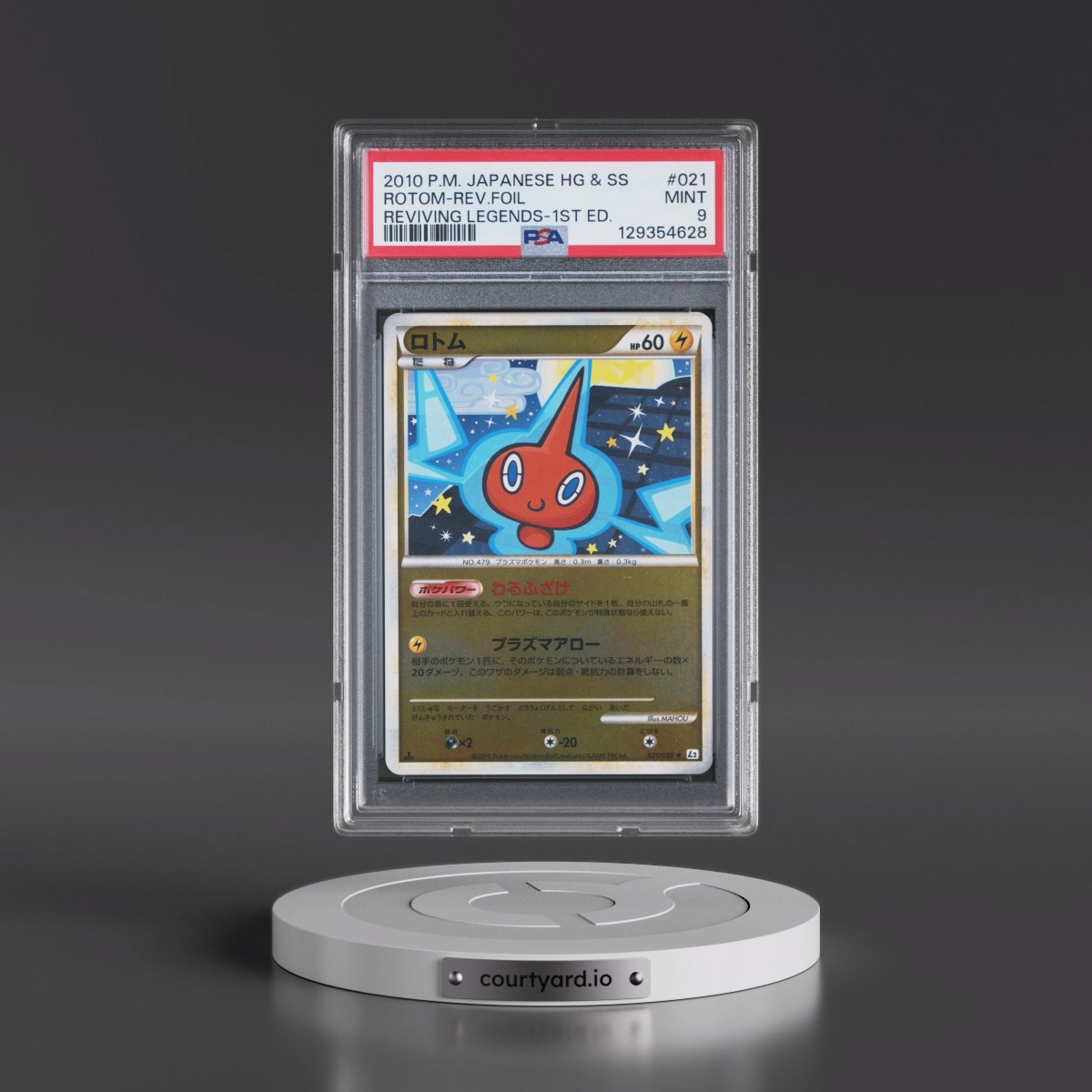 2010 Pokémon Reviving Legends #021 Rotom - 1st Edition Reverse Foil (PSA 9 MINT)