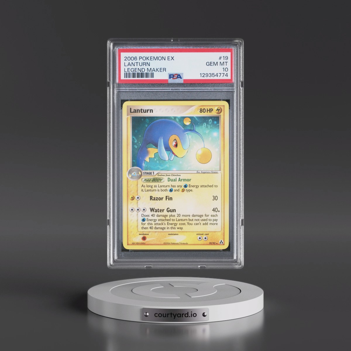 2006 Pokémon EX Legend Maker #19 Lanturn (PSA 10 GEM MINT)