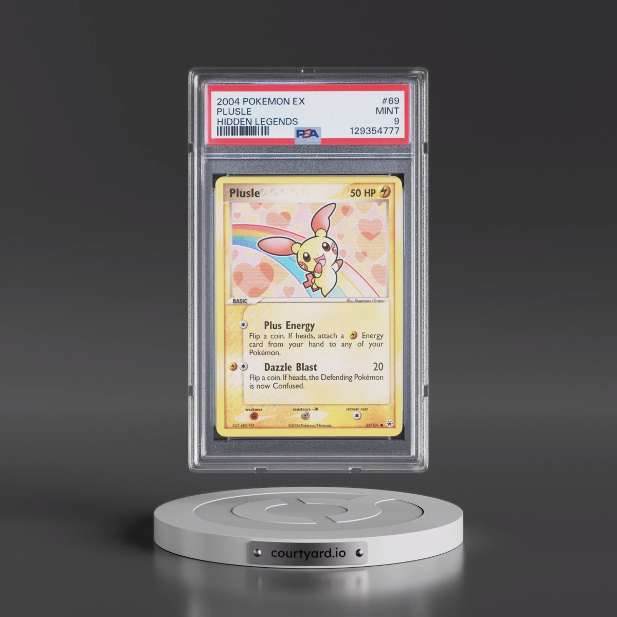 2004 Pokémon EX Hidden Legends #69 Plusle (PSA 9 MINT)