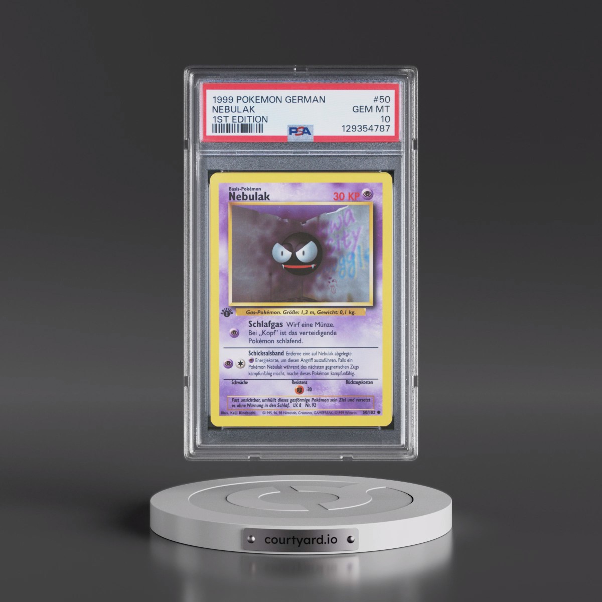 1999 Pokémon #50 Nebulak - 1st Edition (PSA 10 GEM MINT)