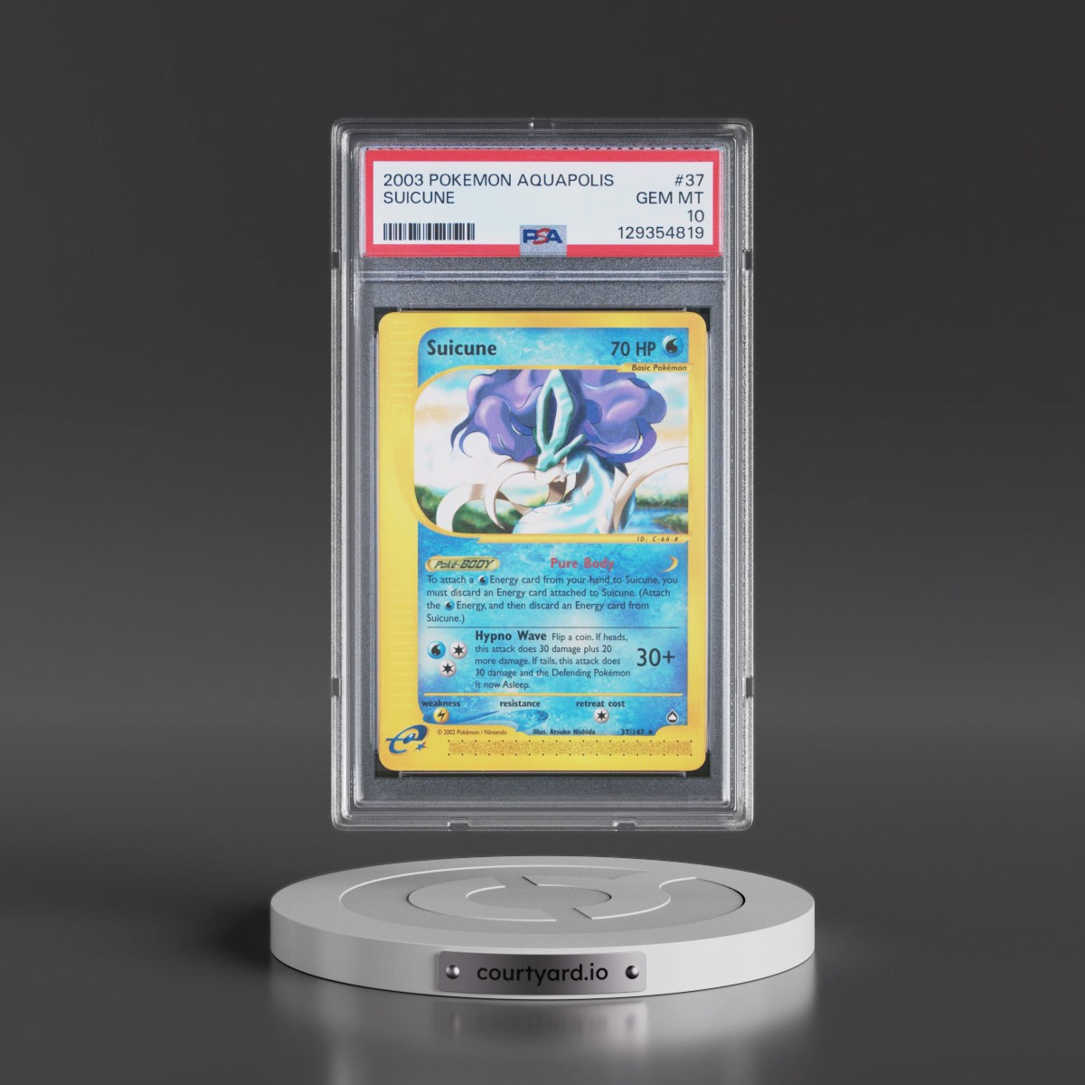 2003 Pokémon Aquapolis #37 Suicune (PSA 10 GEM MINT)