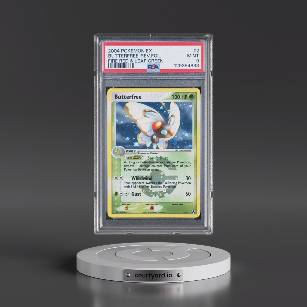 2004 Pokémon EX Fire Red & Leaf Green #2 Butterfree - Reverse Foil (PSA 9 MINT)