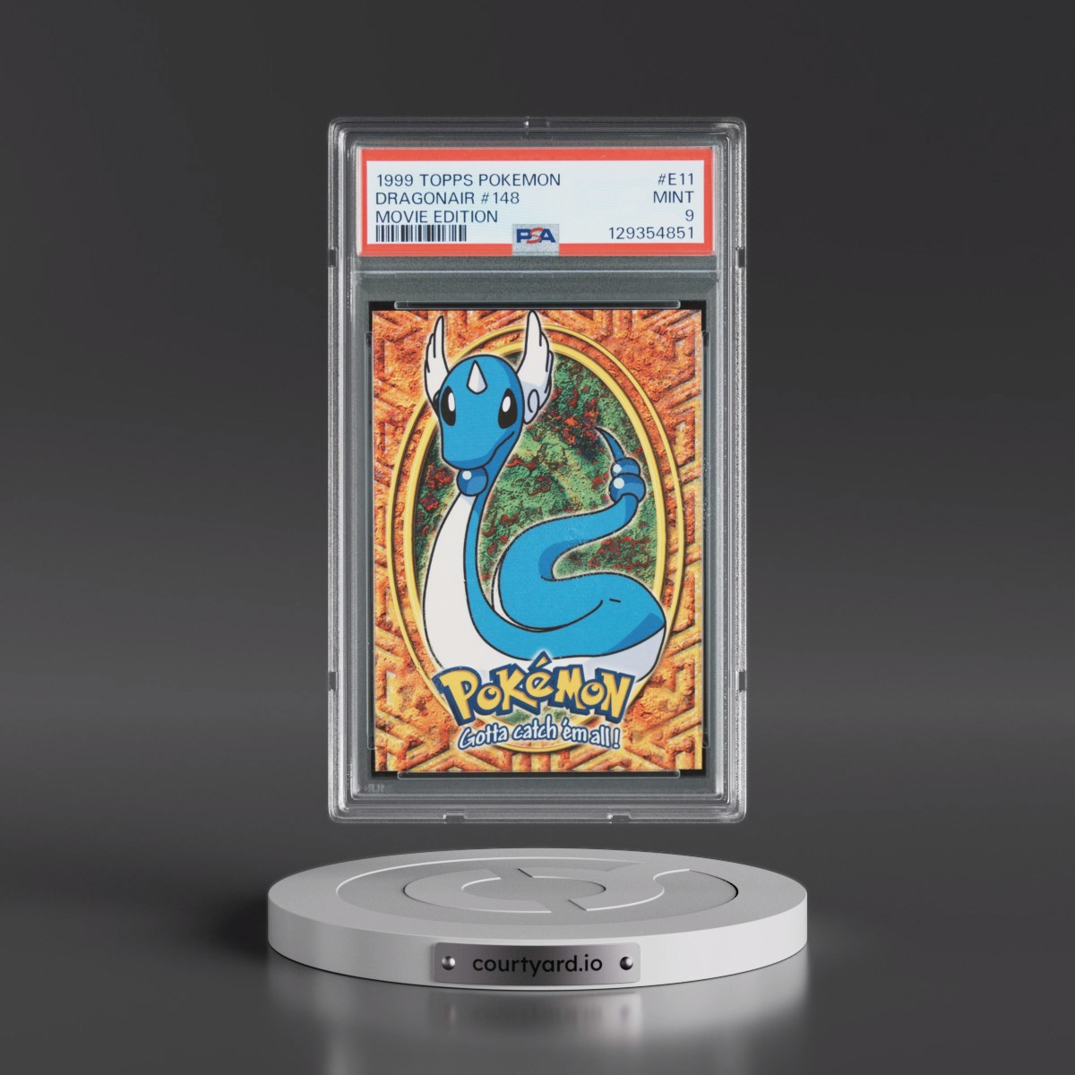 1999 Topps Pokémon the Movie Edt #E11 Dragonair #148 (PSA 9 MINT)