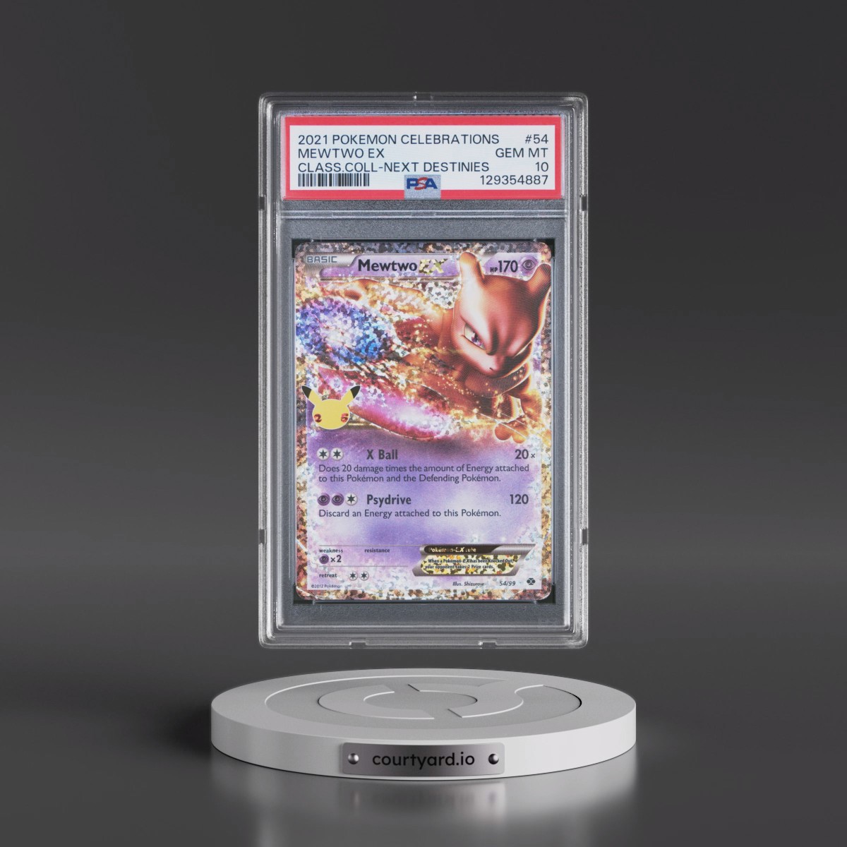 2021 Pokémon Celebrations Classic Collection #54 Mewtwo EX - Holo (PSA 10 GEM MINT)