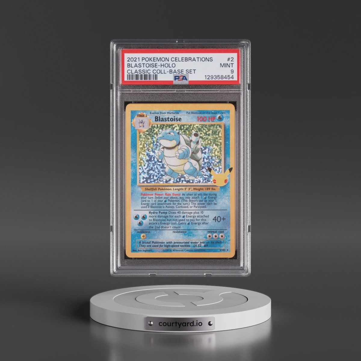 2021 Pokémon Celebrations Classic Collection #2 Blastoise - Holo (PSA 9 MINT)