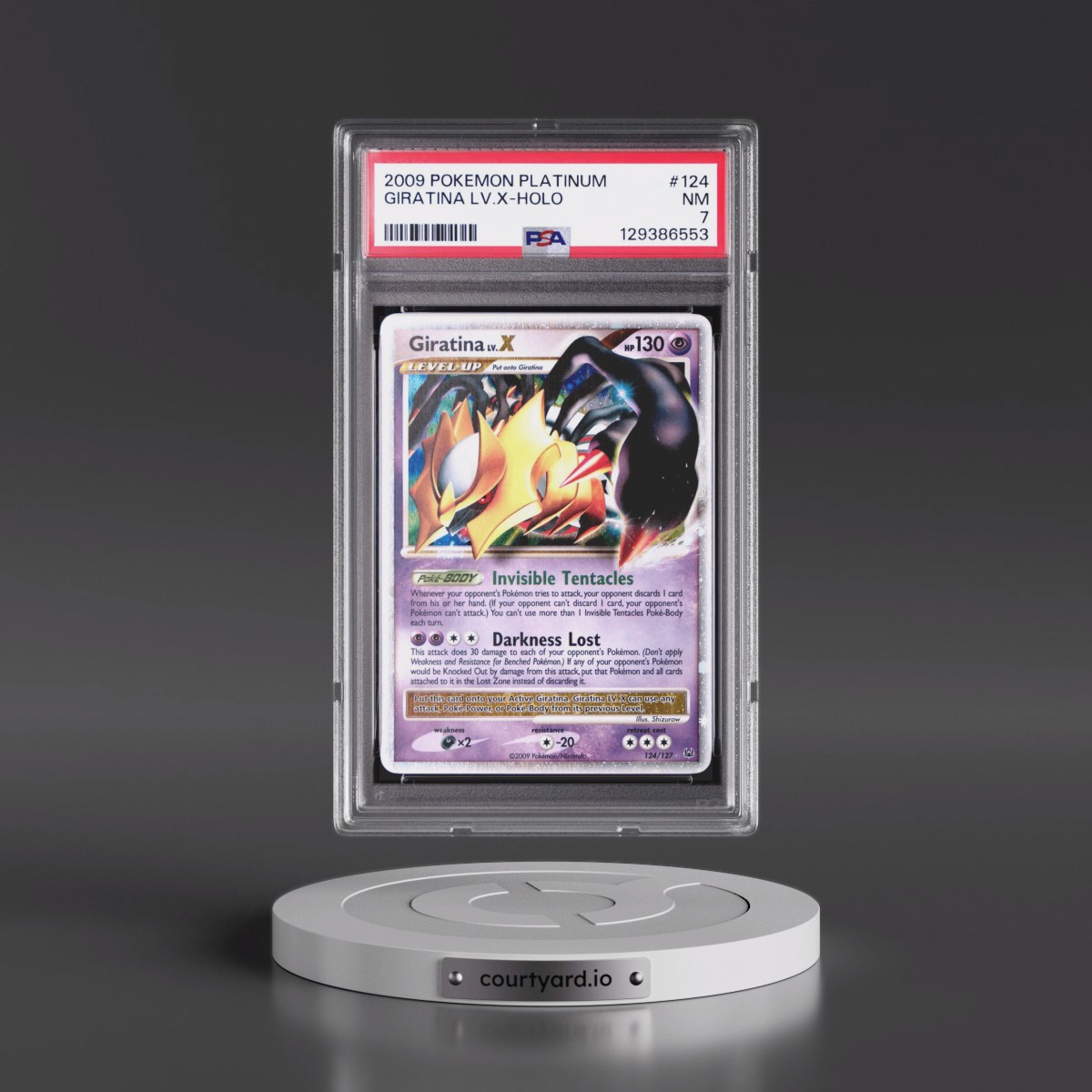 2009 Pokémon Platinum #124 Giratina LV.X - Holo (PSA 7 NM)