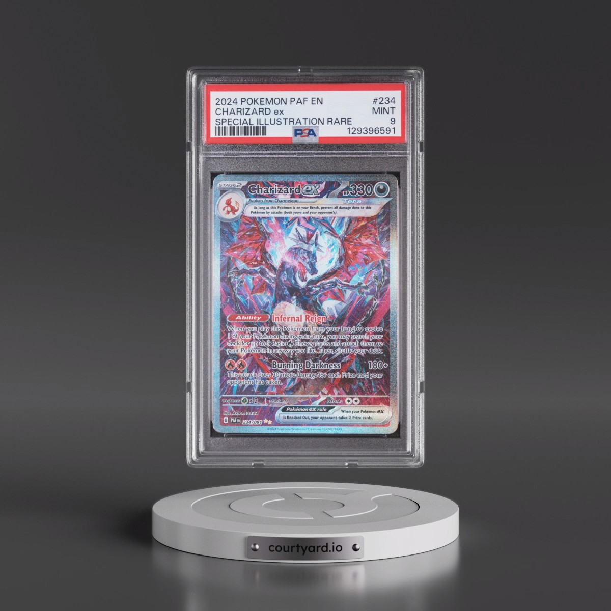 2024 Pokémon Paf EN-Paldean Fates #234 Charizard EX - Holo Special Illustration Rare (PSA 9 MINT)