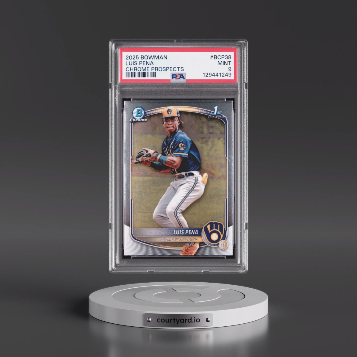2025 Bowman Chrome Prospects Luis Pena #BCP38 PSA 9
